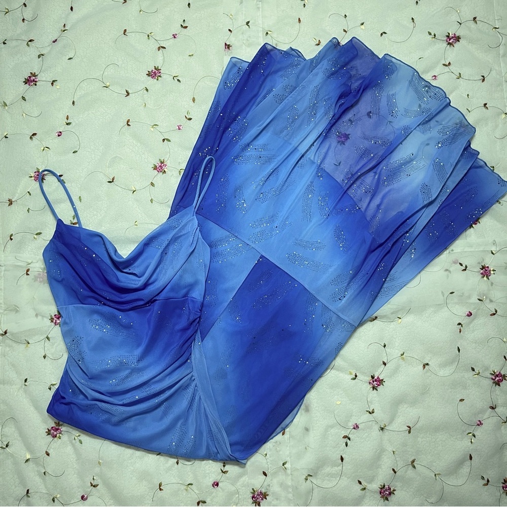 2000s Vintage Asymmetrical Glittery dress